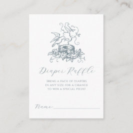 Tarjeta de inserción de Baby Shower Raffle Nest