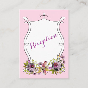 Tarjeta de inserción de Boda caprichosa Flores a