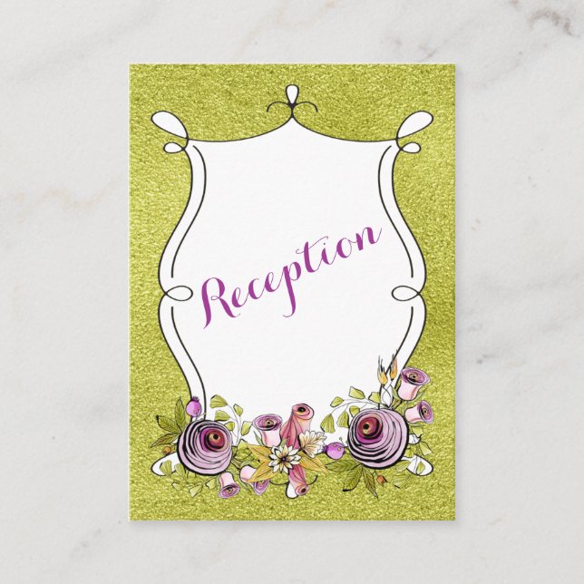 Tarjeta de inserción de Boda caprichosa | Relieve  (Anverso)