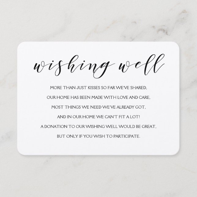 Tarjeta de inserción de boda con buen deseo (Anverso)