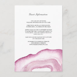 Tarjeta de inserción de Boda de agitar de color de