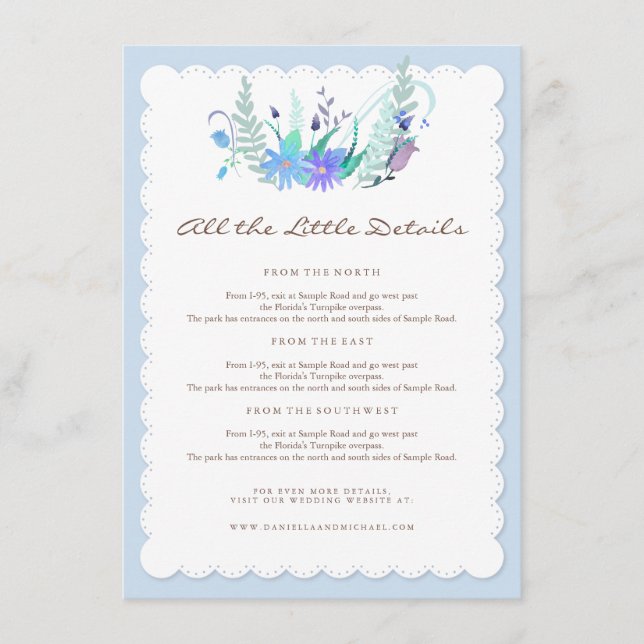 Tarjeta de inserción de boda de invierno de ciervo (Anverso)