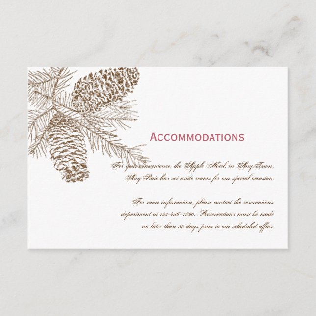 Tarjeta de inserción de Boda de naturaleza de cono (Anverso)