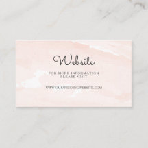 Tarjeta de inserción de Boda de Rubor floral