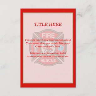 Tarjeta de inserción de Boda EMT de rescate contra