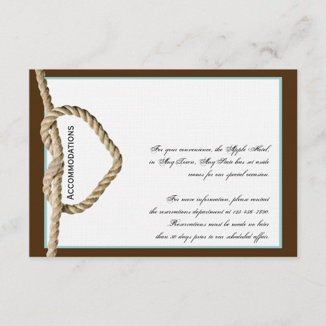 Tarjeta de inserción de Boda occidental Heart Love (Anverso)