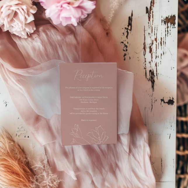 Tarjeta de inserción de boda | Terracotta Boho Flo (Subido por el creador)