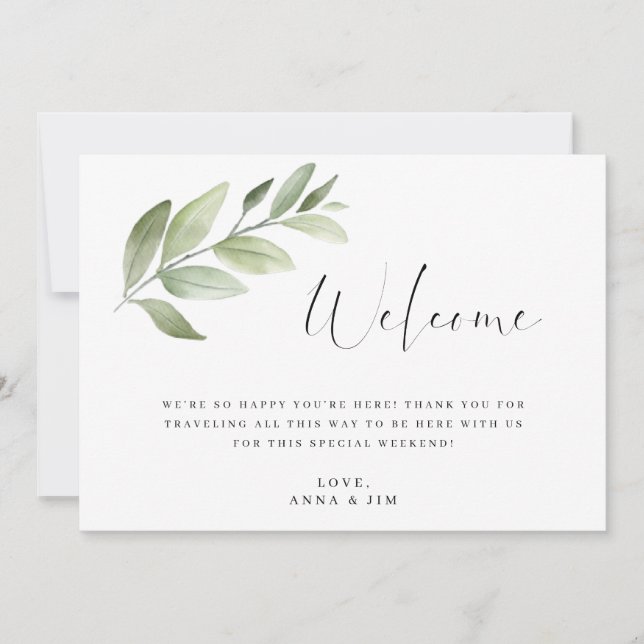 Tarjeta de inserción de bolsa de bienvenida de bod (Anverso)