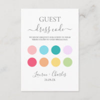 Tarjeta de inserción de código de vestir de casami