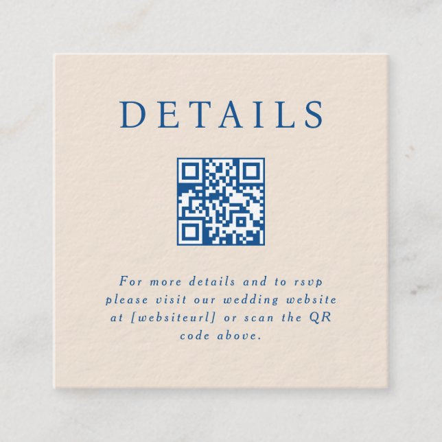 Tarjeta de inserción de código QR de Parker (Anverso)