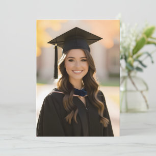 Tarjeta de inserción de collage de fotos para grad