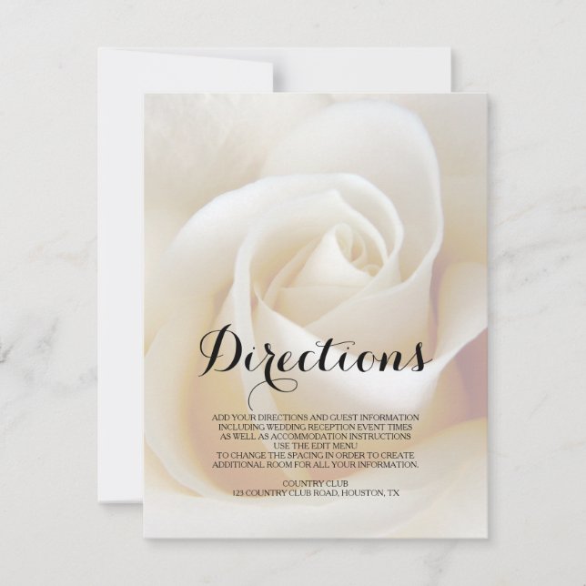 Tarjeta de inserción de direcciones de boda floral (Anverso)