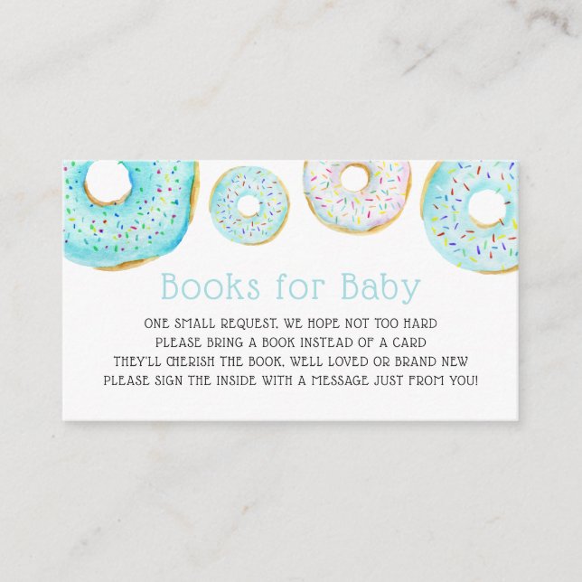 Tarjeta de inserción de donuts Books for Baby (Anverso)