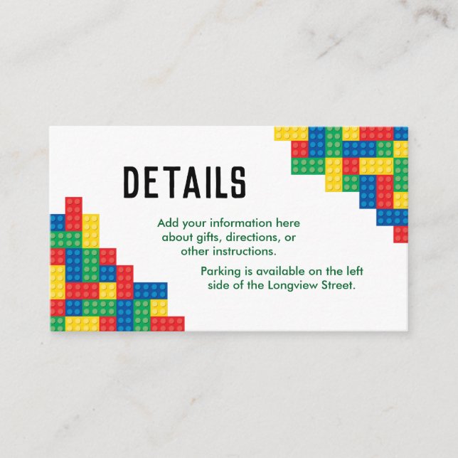 Tarjeta de inserción de fiesta de cumpleaños del F (Anverso)