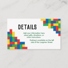 Tarjeta de inserción de fiesta de cumpleaños del F