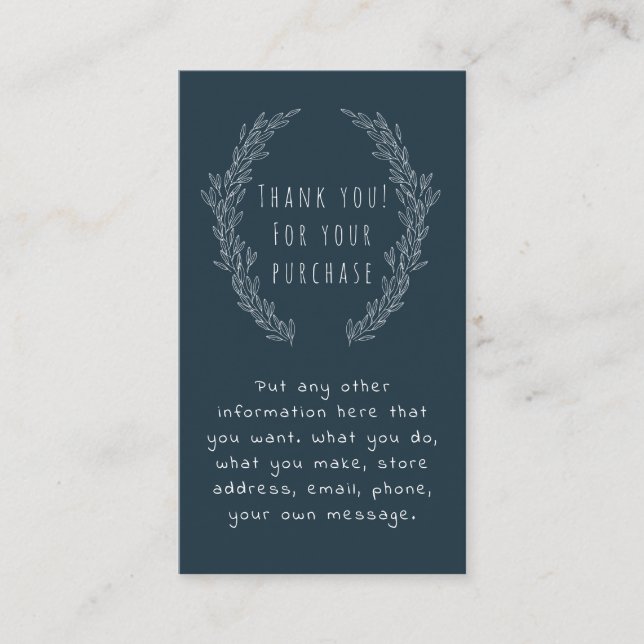 Tarjeta de inserción de flores blancas (Anverso)