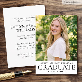 Tarjeta de inserción de foto de invitación a la fi