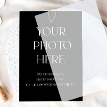 Tarjeta de inserción de foto para invitaciones a l