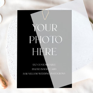 Tarjeta de inserción de foto para invitaciones a l