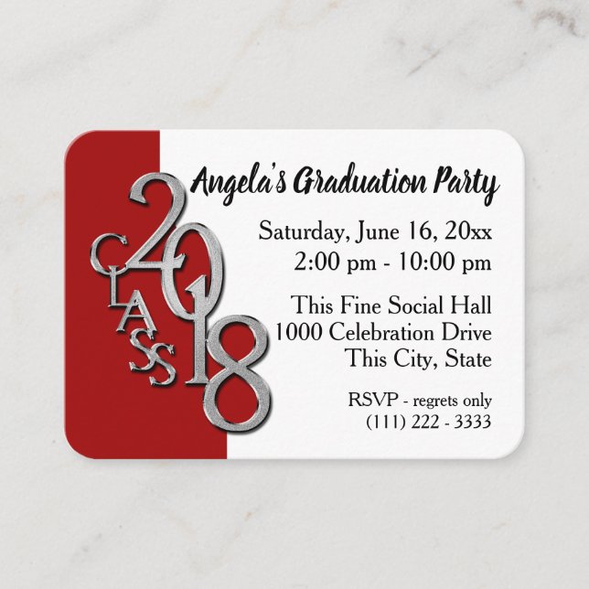 Tarjeta de inserción de fotos de Fiesta de grado (Anverso)