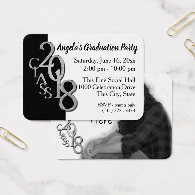 Tarjeta de inserción de fotos de Fiesta de grado 2 (Oficina)