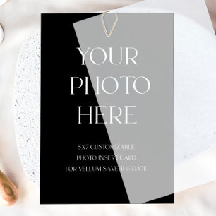 Tarjeta de inserción de fotos moderna para Vellum 