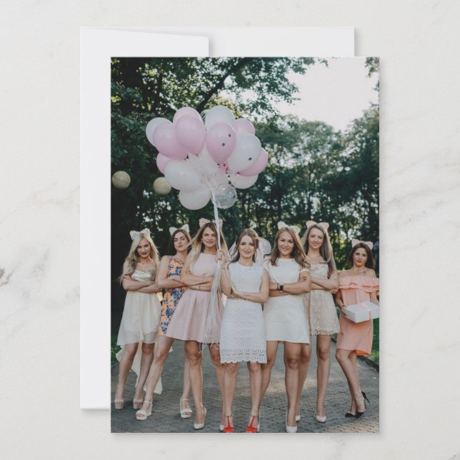 Tarjeta de inserción de fotos para la invitación a (Anverso)