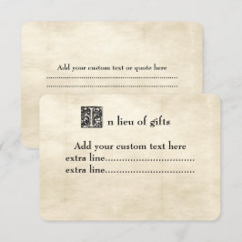 Tarjeta de inserción de fuente de cuento de hadas 