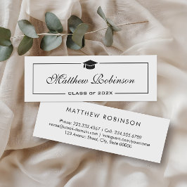 Tarjeta de inserción de graduación clásica elegant