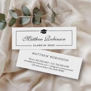 Tarjeta de inserción de graduación clásica elegant