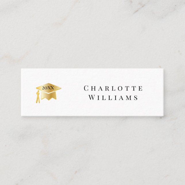 Tarjeta de inserción de graduación de gorra de gra (Anverso)