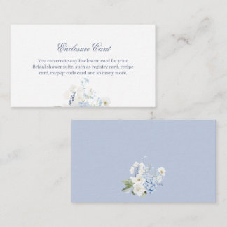 Tarjeta de inserción de hidrangea | Blue Floral Br