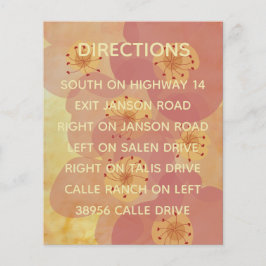 Tarjeta de inserción de invitación a bodas con inf