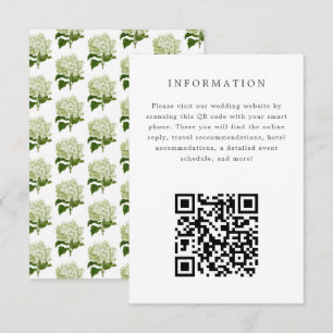 Tarjeta de inserción de invitación a bodas de hidr