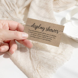 Tarjeta de inserción de la ducha de la pantalla de