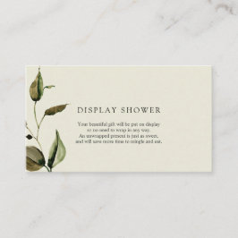 Tarjeta de inserción de la ducha de visualización