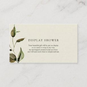 Tarjeta de inserción de la ducha de visualización 