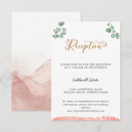 Tarjeta de inserción de la recepción de bodas de v