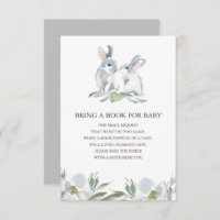 Tarjeta de inserción de libro de conejo para bebé