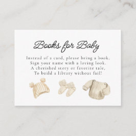 Tarjeta de inserción de libro de ropa para bebé de