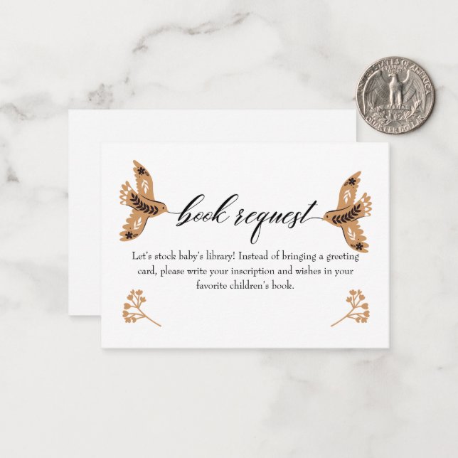 Tarjeta de inserción de libro de Woodland Book Req (Anverso/Reverso In Situ)