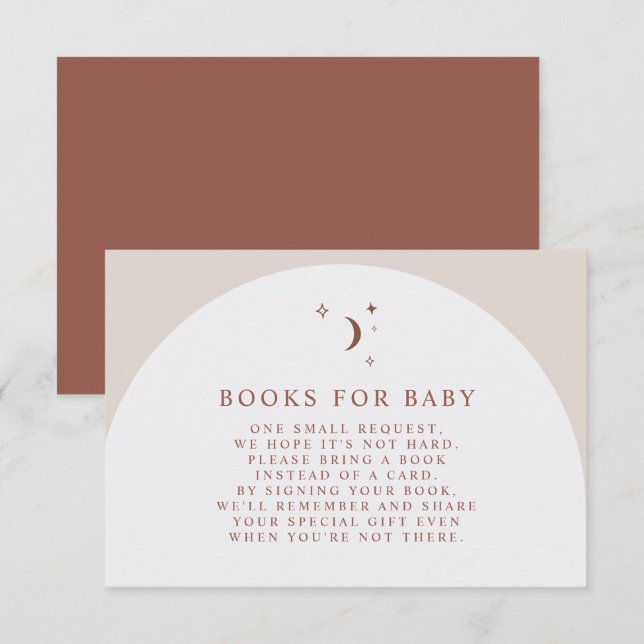 Tarjeta de inserción de libros para bebé de terrac (Anverso / Reverso)