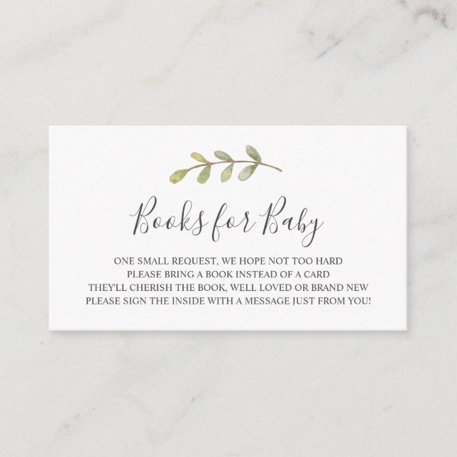 Tarjeta de inserción de libros para bebés (Anverso)