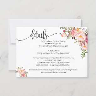 Tarjeta de inserción de moda de boho romántico col