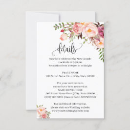 Tarjeta de inserción de moda de boho romántico col