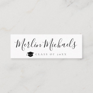 Tarjeta de inserción de nombre de graduación de 