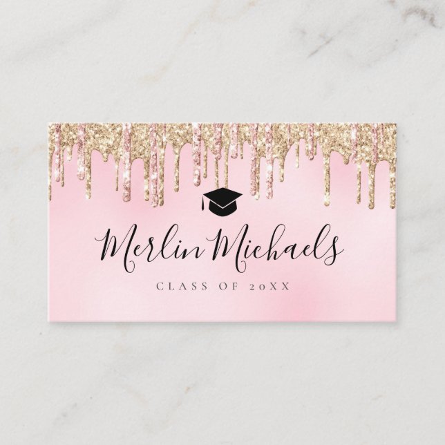 tarjeta de inserción de nombre de graduación de pu (Anverso)