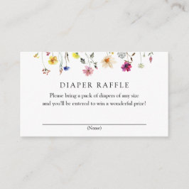 Tarjeta de inserción de pañal de flores silvestres