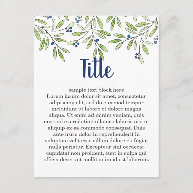 Tarjeta de inserción de Personalizable de floració (Anverso)