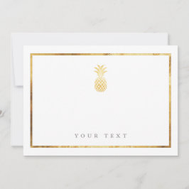 Tarjeta de inserción de piña dorada